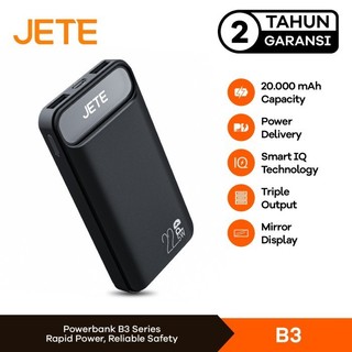 JETE Powerbank 20000mah 22,5W Fast Charging Garansi 2 Tahun