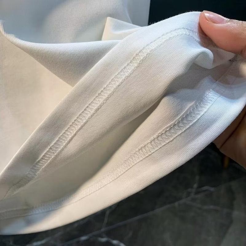 เสื้อแฟชั่นผ้าฝ้ายแท้ สลิมฟิต กราฟิกดูลงตัวในวันร้อน - รูปที่ 4