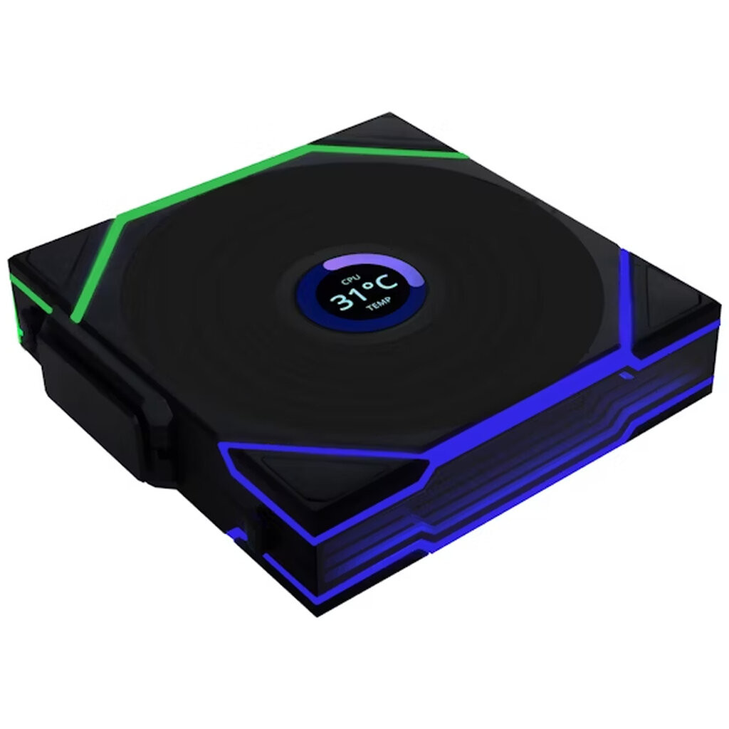 LIAN LI TL120 Wireless LCD Normal Black 1x120mm Single Pack (ไม่รวม L-Controller) PWM FAN