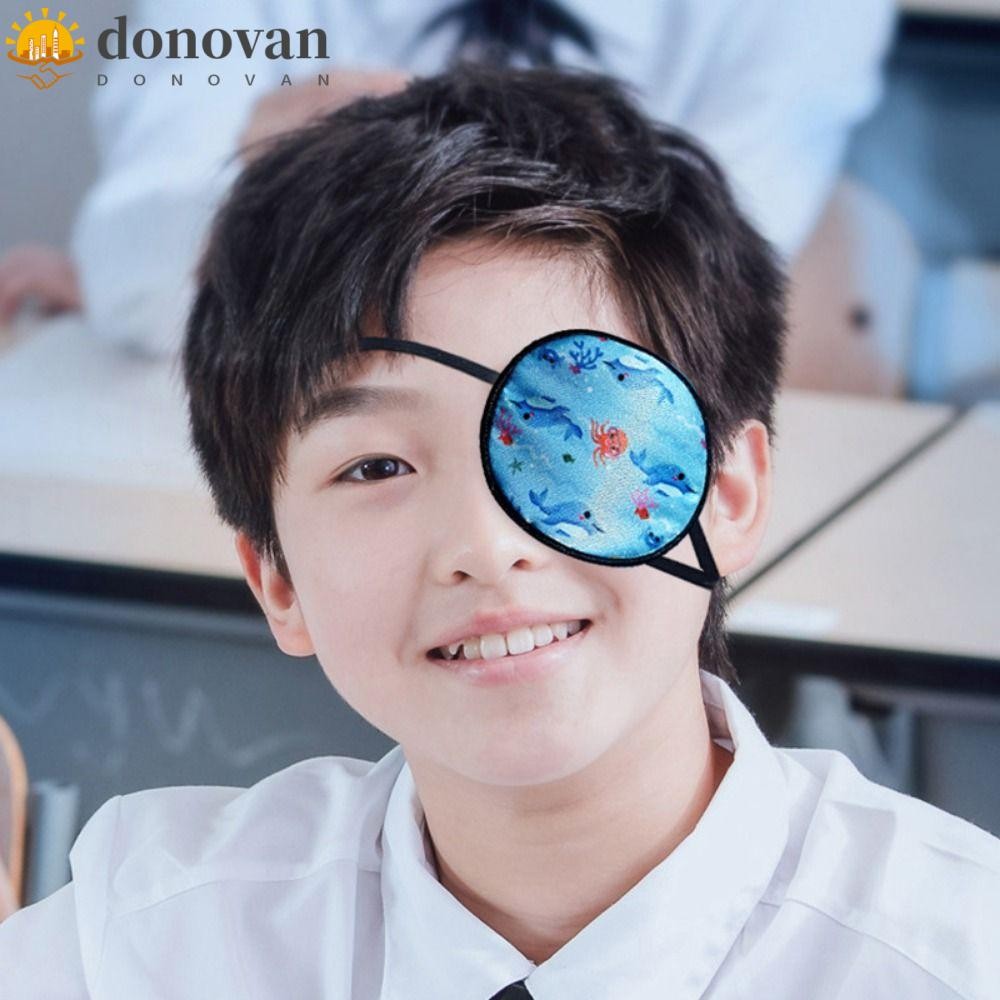 Donvan ผ้าปิดตาเด็ก Amblyopia, การแก้ไขสายตาเอียงนุ่มเด็กผ้าไหมผ้าปิดตาเดี่ยว, แว่นตา Amblyopia น่ารักการ์ตูนผ้าไหมหม่อนผ้าปิดตา Eye Patch Eye Care