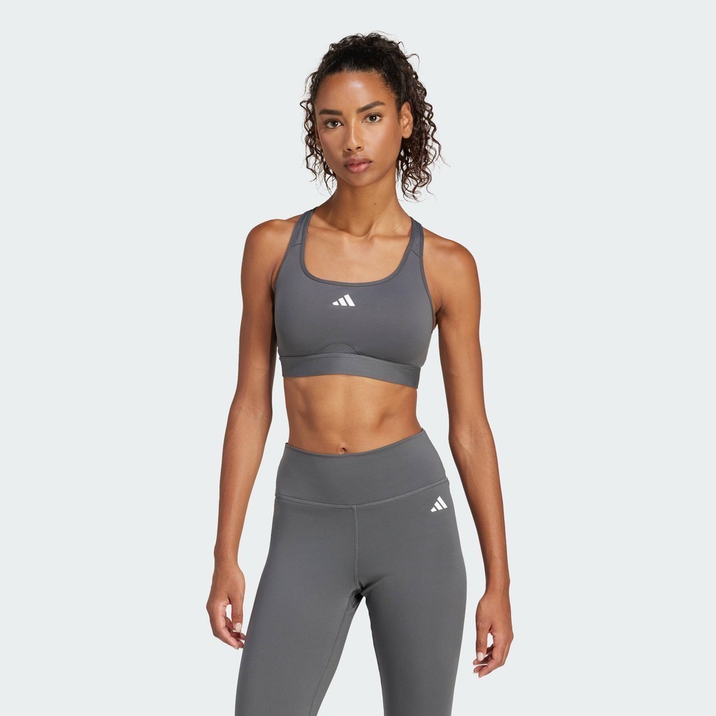 adidas Training Powerreact Training Medium-Support Bra Women Grey IT6722