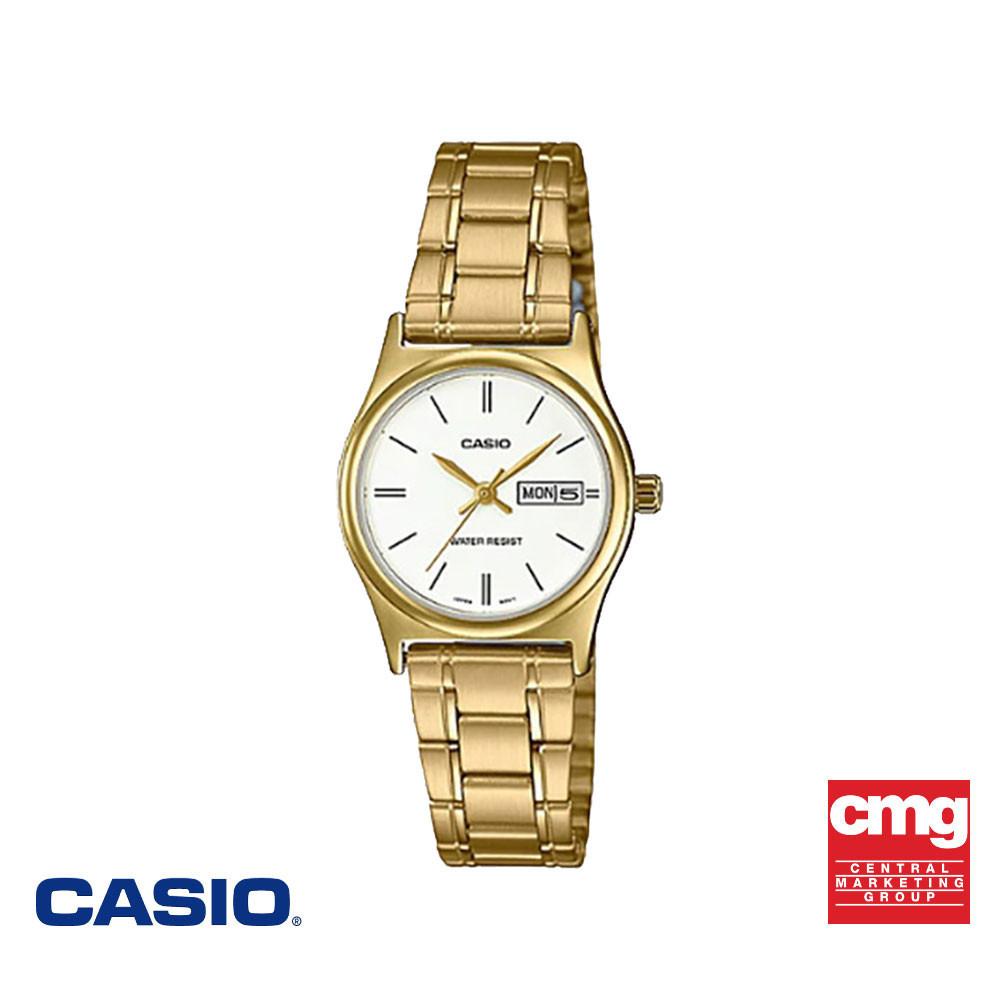 CASIO นาฬิกาข้อมือ CASIO รุ่น LTP-V006G-7BUDF วัสดุสเตนเลสสตีล สีทอง