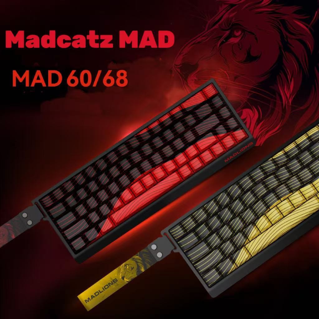 Madcatz MAD 60/68 HE สวิตช์แม่เหล็กคีย์บอร์ดสําหรับเล่นเกม การเชื่อมต่อแบบมีสายแบบถอดเปลี่ยนได้แบบร้อนแบบเต็มคีย์