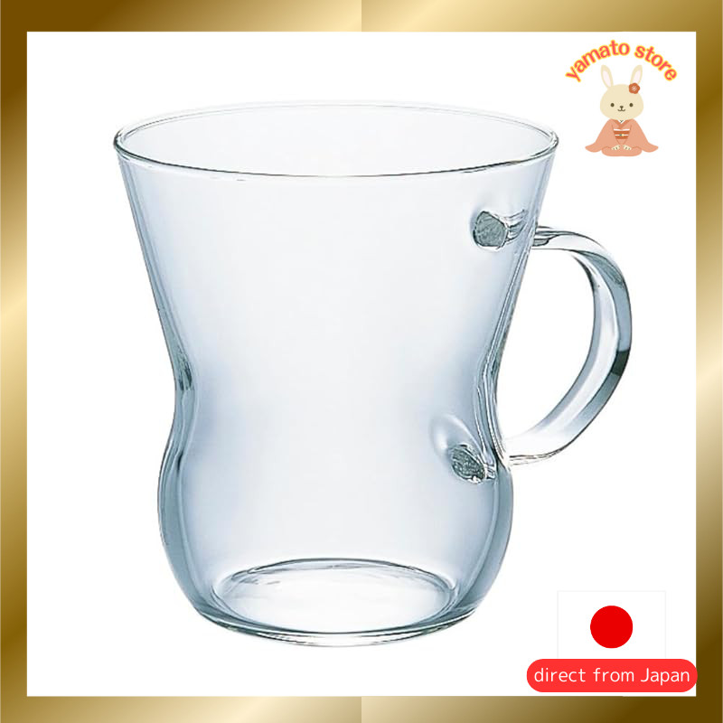 HARIO Heat Resistant Oolong Mug Suki 300ml Coffee Glass Microwave and Dishwasher Safe Made in Japan 