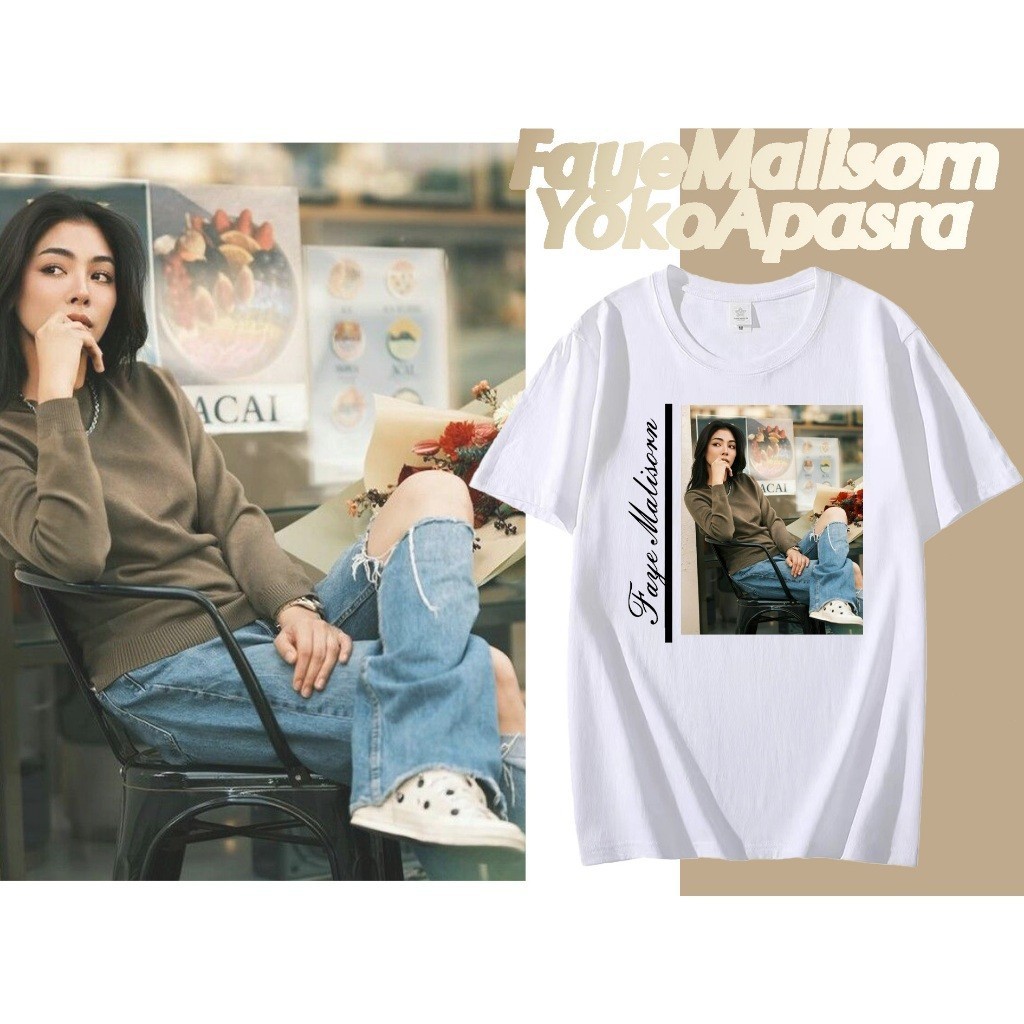 เสื้อยืดแขนสั้น Faye Malisorn ผ้าฝ้าย 100%