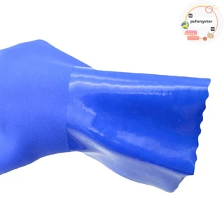 Pufangstar ถุงมือยางอุตสาหกรรม PVC กันลื่นหนาป้องกันการกัดกร่อนเคมีทนต่อการสึกหรอถุงมือป้องกันแรงงานกันน้ํา TH