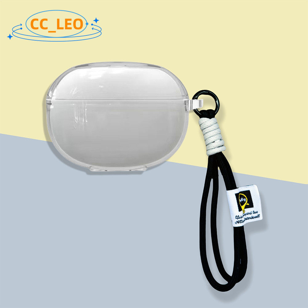สําหรับ SoundPeats Capsule3 Pro กรณีโปร่งใสนุ่มน่ารักจี้เชือกเส้นเล็ก SoundPeats Capsule3 Pro + เคสกันกระแทกฝาครอบป้องกัน