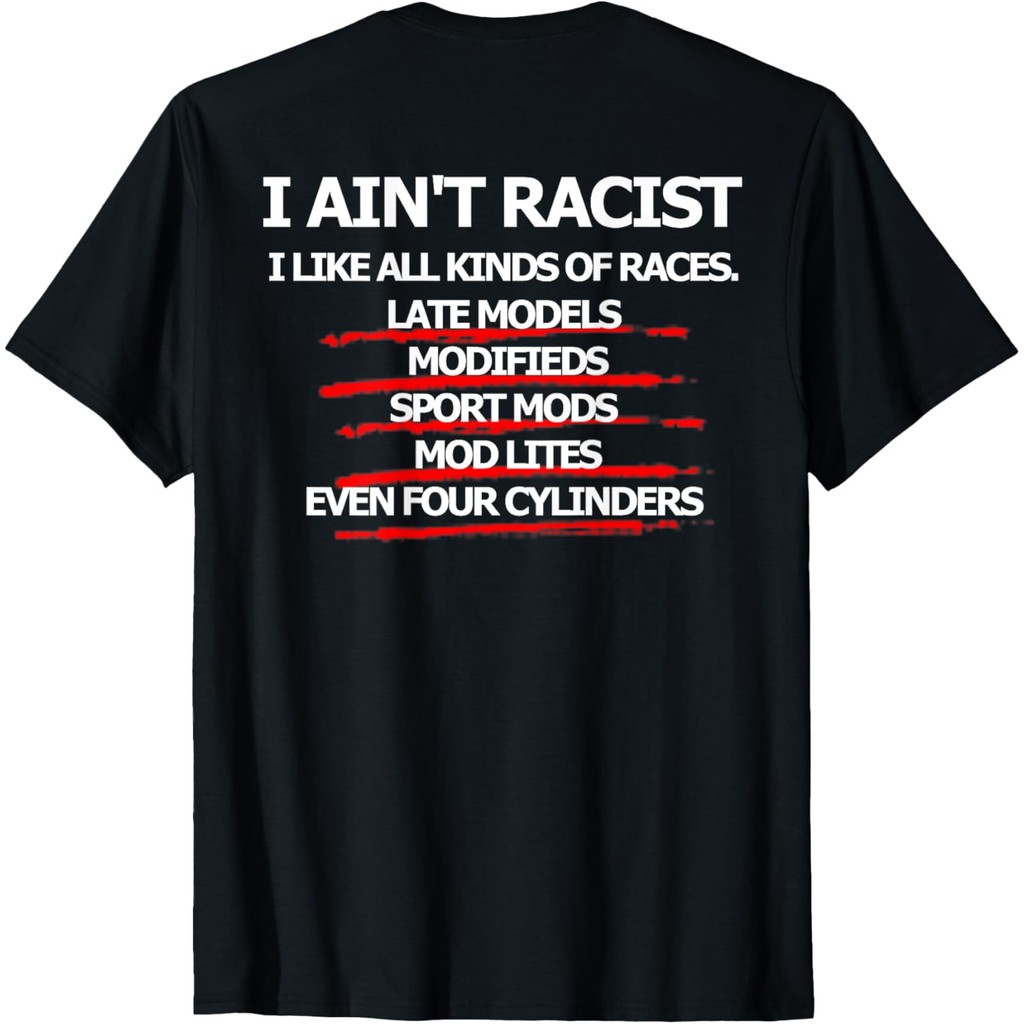 เสื้อยืดผ้าฝ้ายผู้ชาย I ant racist tee เสื้อยืด Fast Shipping 4XL , 5XL , 6XL