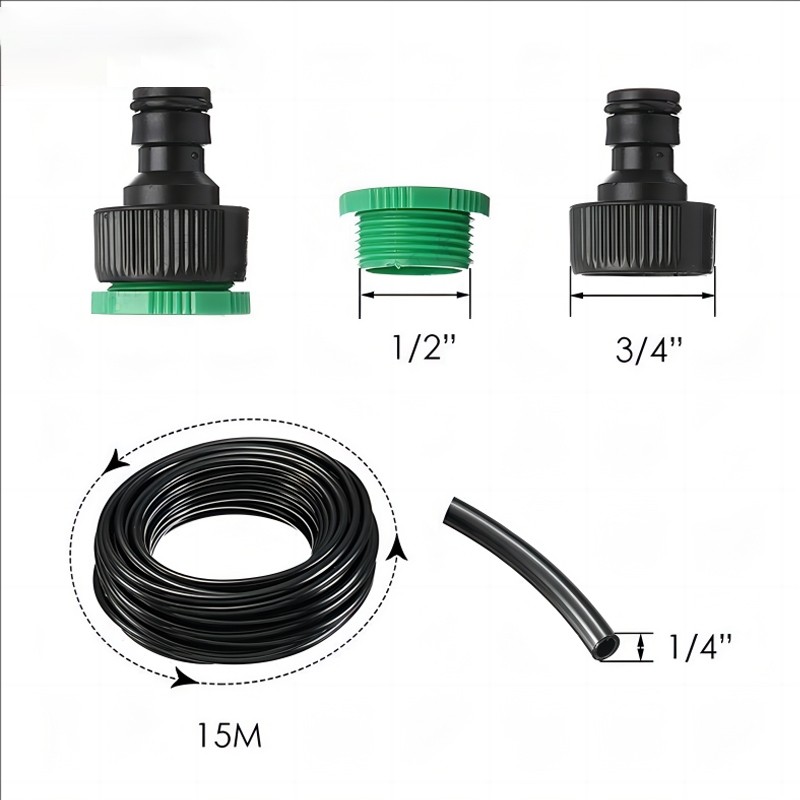 KS พร้อมส่ง หัวพ่นหมอก หัวพ่นละอองน้ำ ชุดสเปรย์  5/10/20/40 เมตร หัวพ่นหมอกสีส้มแบบปรับ มีให้เลือก 4 สเปค - รูปที่ 3