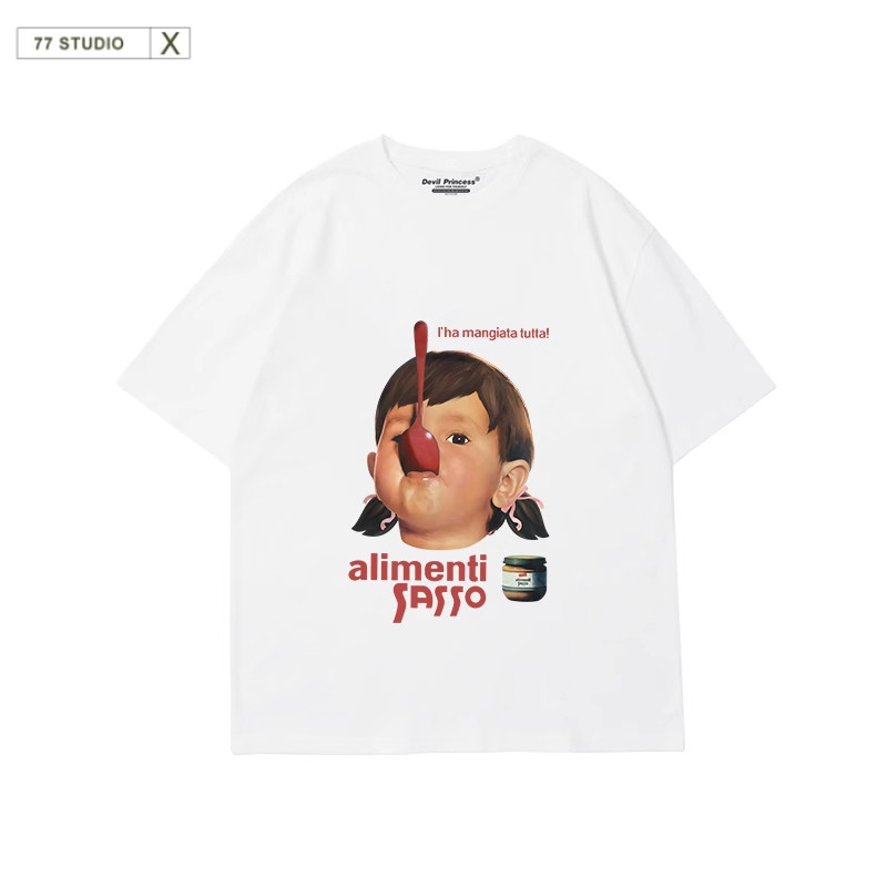 COD（จัดส่งภายใน 24 ชั่วโมง）เสื้อยืด oversize t-shirts ลายไม่ซ้ำใคร  cotton แฟชั่น สวมใส่สบาย  ญ-ช ใส่ได้ เสื้อ S-XXXL