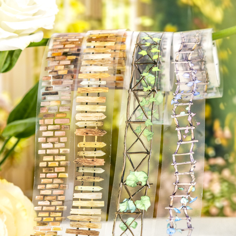 Journal Go 2.5x200 ซม.เทป PET ความงามสติกเกอร์เส้นทางสวน DIY Scrapbooking Decor อัลบั้มภาพ Collage Junk Journal วัสดุ