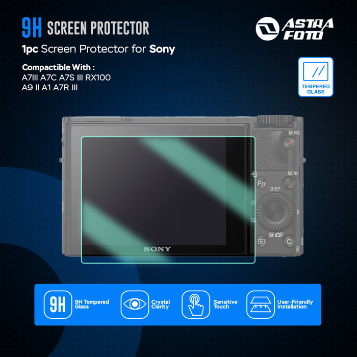 Anti-scratch 9H ฟิล์มกระจกนิรภัยสําหรับ SONY A7III A7C A7S III RX100 A9 II A1 A7R III หน้าจอGuard