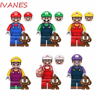 Ivanes โมเดลตุ๊กตา Super Mario Bros พลาสติก ขนาดเล็ก ของเล่นเสริมการเรียนรู้เด็ก 1 ชิ้น