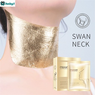 Pimamy 1pcs Gold Tight And Stiffening Neck Mask ต่อต้านริ้วรอยผิว heby1