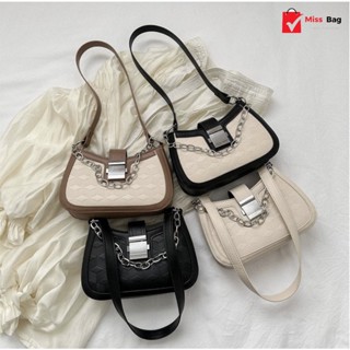 【พร้อมส่ง】miss bag fashionกระเป๋าสะพายข้าง  กระเป๋าผู้หญิง สไตล์ เกาหลี แบบเก๋ๆ รุ่น D-1453