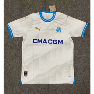 เสื้อกีฬาแขนสั้น ลายทีมชาติฟุตบอล Marseille 23-24 ชุดเหย้า เยือน ไซซ์ 10