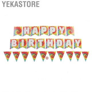 Yekastore Happy Birthday Paper Card Pennant Arrangement Props