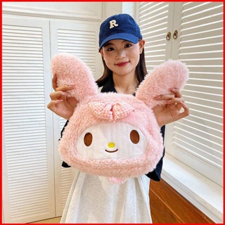 Yb1 กระเป๋าสะพายไหล่ กระเป๋าถือแฟชั่น ลายการ์ตูน Sanrio Kuromi Cinnamon melody ความจุขนาดใหญ่