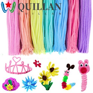 Quillan Chenille Stem ท่อทําความสะอาดท่อ แฮนด์เมด DIY 100 ชิ้น