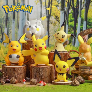 [TATA] ฟิกเกอร์โปเกม่อน Pikachu Raichu Mystery Chuto Gothmar ของเล่นสําหรับเด็ก