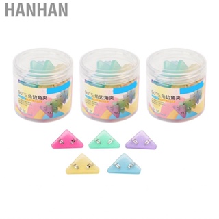 Hanhan 15Pcs Triangular Paper Clips PET Colored For Files