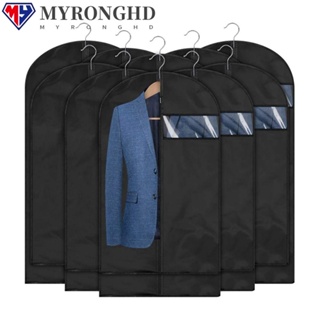 Myronghd ถุงเก็บเสื้อผ้า กันฝุ่น กันน้ํา ทนทาน สีดํา สีเทา สําหรับจัดระเบียบตู้เสื้อผ้า เสื้อโค้ท เสื้อสูท