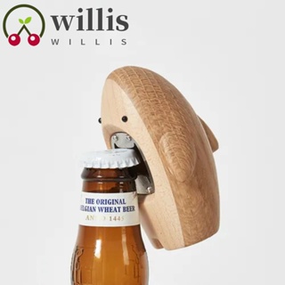 Willis ที่เปิดขวดเบียร์ ไม้วอลนัท ไม้คอร์ก รูปฉลาม สร้างสรรค์