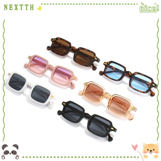 Nextth แว่นตากันแดดแฟชั่น ทรงสี่เหลี่ยม ป้องกันรังสียูวี 400 ลายเสือดาว สีฟ้า สําหรับผู้ชาย