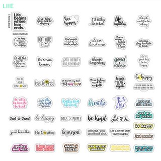 Li สติกเกอร์ตัวอักษรภาษาอังกฤษ คําคมสร้างแรงบันดาลใจ สําหรับติดตกแต่งแล็ปท็อป สเก็ตบอร์ด 50 ชิ้น