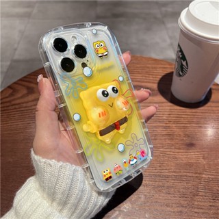 เคสโทรศัพท์มือถือ TPU นิ่ม ปิดด้านหลัง ลายการ์ตูน Spongebob Patrick Star Krabs Gary Octopus น่ารัก สําหรับ iPhone 15 15 Plus 15 Pro 15 Pro Max 15 Ultra