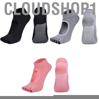 Cloudshop1 Yoga Socks Half Toes Breathable Open Instep Non Slip Soft Skin Friendly Combed Cotton Barre Pilates