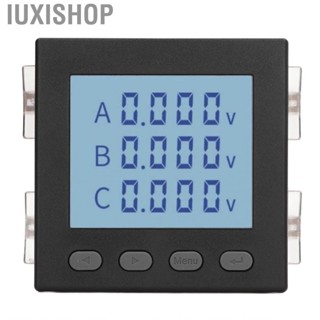 Iuxishop YG194U-9XY Smart 3 Phase Voltage Meter LCD Display Intelligent ABS Flame Retardant Housing Voltmeter AC220V