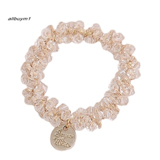 (Allbuy) สร้อยข้อมือ ประดับคริสตัล และไข่มุกเทียม สําหรับผู้หญิง