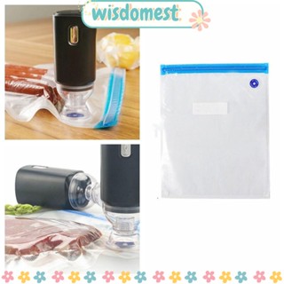 WISDOMEST ถุงสูญญากาศใส หลายขนาด ทนทาน ใช้ซ้ําได้ สําหรับห้องครัว 5 ชิ้น