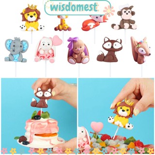 Wisdomest ของตกแต่งเค้ก รูปป่า สร้างสรรค์ สําหรับงานเลี้ยงวันเกิด