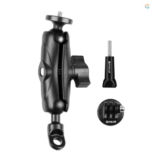 {Fsth} PULUZ PU702B Motorbike Rear-view Mirror Mount Bracket Motorcycle Sports Camera Holder 1/4 Inch Screw with Sports Camera Mounting Adapter Replacement for   11/10/9/8