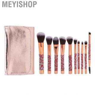 Meyishop Makeup Brushes Set With Storage Bag 10pcs Cosmetic Travel Use