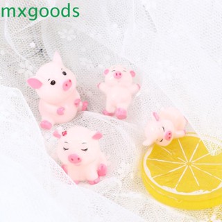 Mxgoods โมเดลเรซิ่น รูปปั้นครอบครัวหมูน่ารัก สําหรับตกแต่งบ้าน และสวน 4 ชิ้น