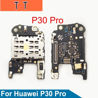  ช่องใส่ซิมการ์ดรีดเดอร์ พร้อมไมโครโฟน สายเคเบิ้ลเชื่อมต่อวงจร สําหรับ Huawei P30 Pro