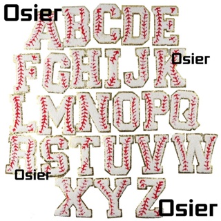 Osier1 แผ่นแพทช์ ลายตัวอักษร Chenille สําหรับติดเสื้อแจ็กเก็ต เสื้อผ้า 26 ชิ้น