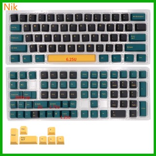 ปุ่มกดคีย์บอร์ด 126 คีย์ PBT สีย้อม สําหรับคีย์บอร์ดเกมมิ่ง