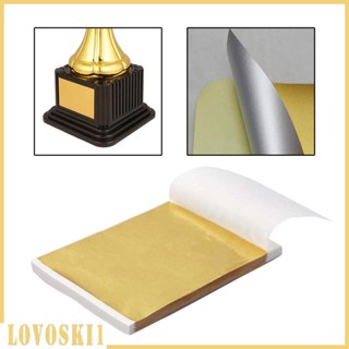 [Lovoski1] แผ่นกระดาษฟอยล์สีทอง สําหรับตกแต่งสปา 100 ชิ้น