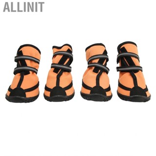 Allinit Dog Boots  Reflective Outdoor Shoes Paw Protector For M/L Dogs