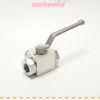 Suchenhd บอลวาล์วไฮดรอลิค KHB3K เหล็กคาร์บอน ทนทาน 7250 PSI 3 ทาง 1/4 นิ้ว