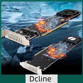 [Dcline.th] บอร์ดอะแดปเตอร์ PCIeX16 เป็น M.2 M Key 4 NVME 4x32Gbps รองรับ M.2 SSD 2280 60 42 30