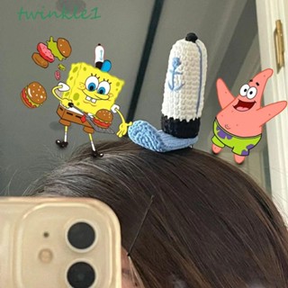 Twinkle1 Patrick Star กิ๊บติดผม การ์ตูนอนิเมะ SpongeBob หมวกเชฟ Kawaii สําหรับเด็ก