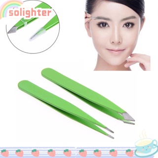 SOLIGHTER แหนบถอนขนคิ้ว เพื่อความงาม 2 ชิ้น