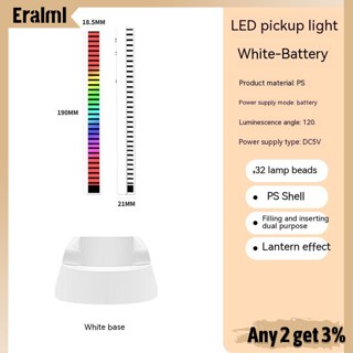 Eralml แถบไฟ Led 5v 120 องศา พร้อมไมโครโฟนในตัว ควบคุมด้วยเสียงเพลง Usb สําหรับบรรยากาศ