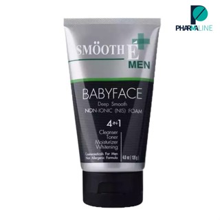 Smooth E โฟมล้างหน้าทำความสะอาดสำหรับผู้ชาย สูตรไม่มีฟอง For men Foam 4 Oz. (PLine)