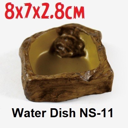 จานน้ํา - เครื่องป้อนสัตว์เลื้อยคลาน Snake Gecko Bearded Dragon Resin Nomoy NS-11 - mjt -R